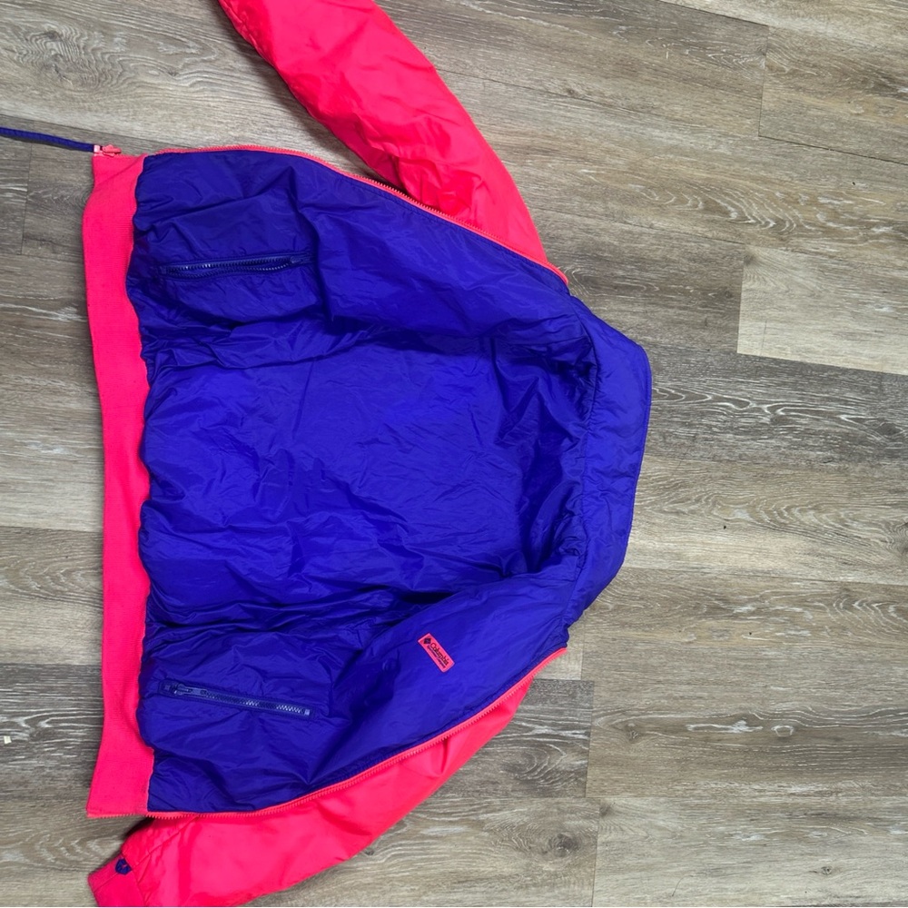 Vintage Columbia Reversible Neon Pink & Purple Mens Medium Retro Ski/BoardJacket - Picture 7 of 16